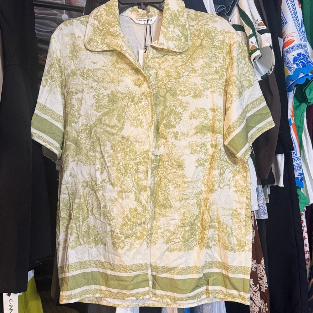 295 Printed Contrast Trim Shorts Sets - Picture 2 of 3